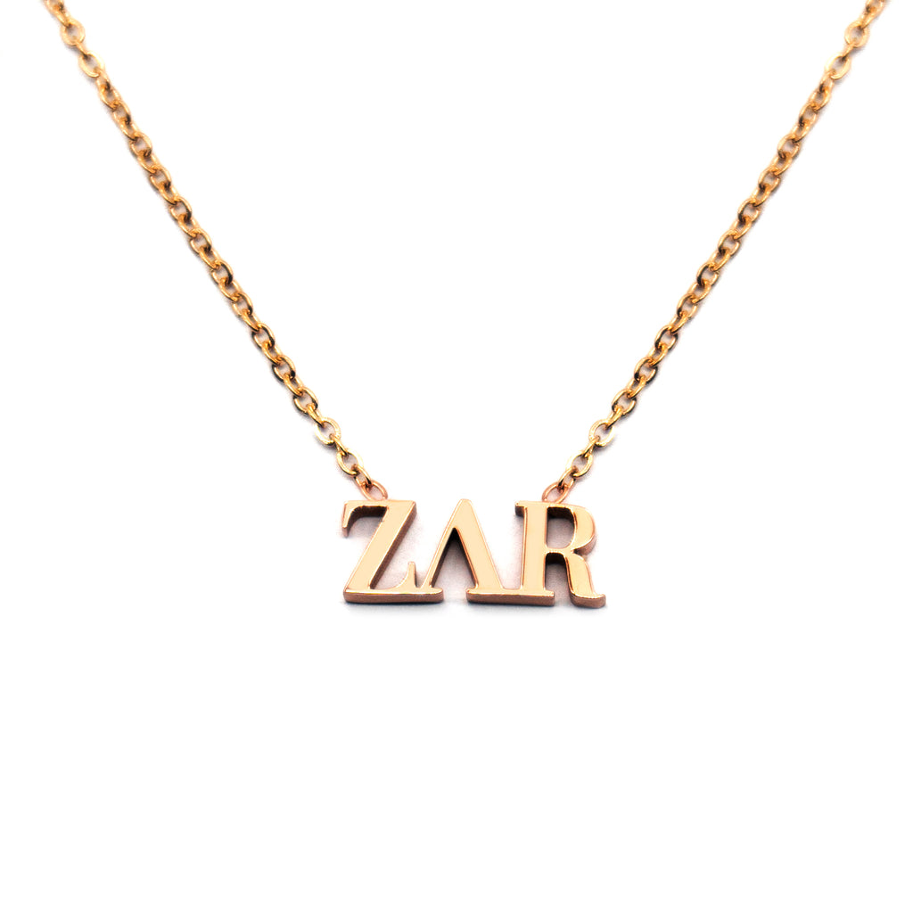 18k Rose Gold plated Zar Necklace